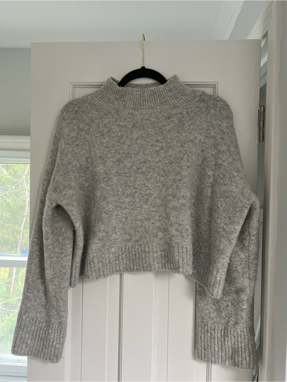 Princess polly Cropped Heather Grey Sweater